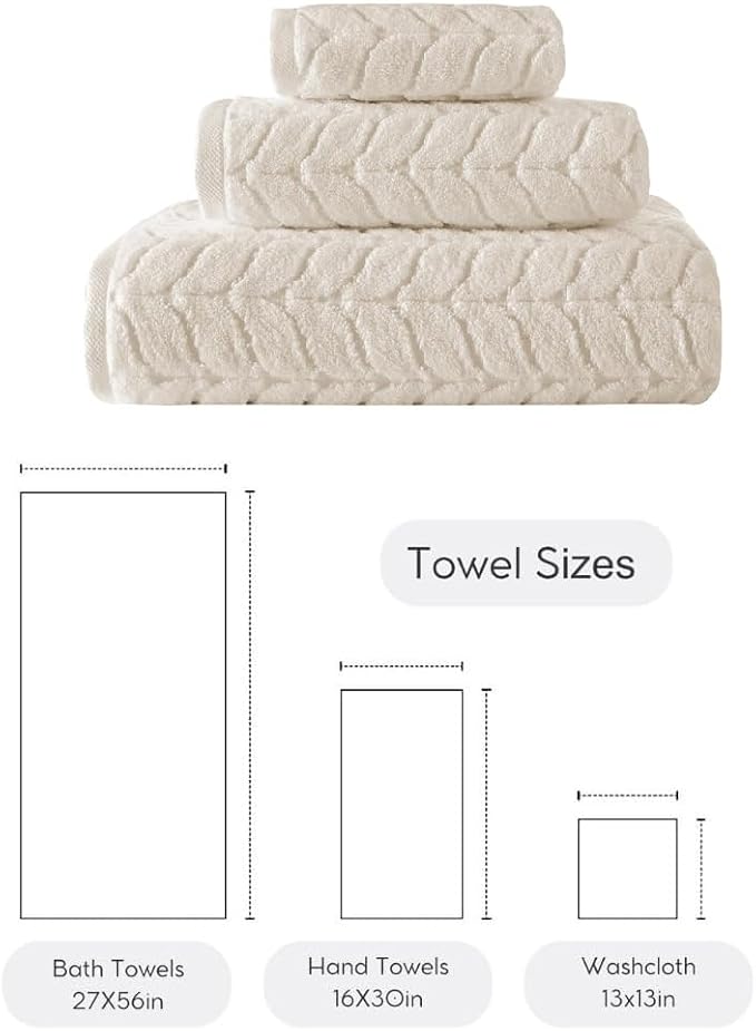 BAGNO MILANO Turkish Bath Towels, Soft Plush Jacquard Luxury Bath Towels - Image 2