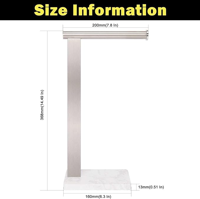 Stainless Steel L-Shaped Hand Towel Holder, SUS304 Bathroom Towel Rack - Image 2
