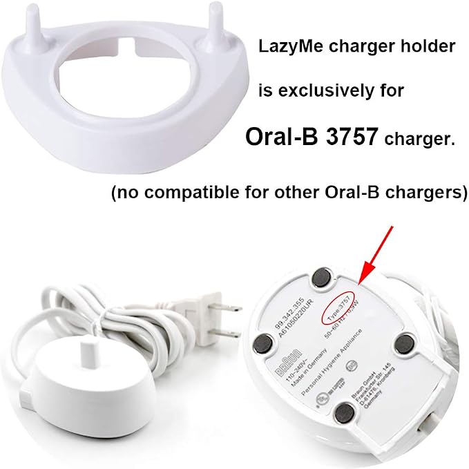 LazyMe Electric Toothbrush Heads Holder Charger Holders and 4 Toothbrush Heads - Image 4