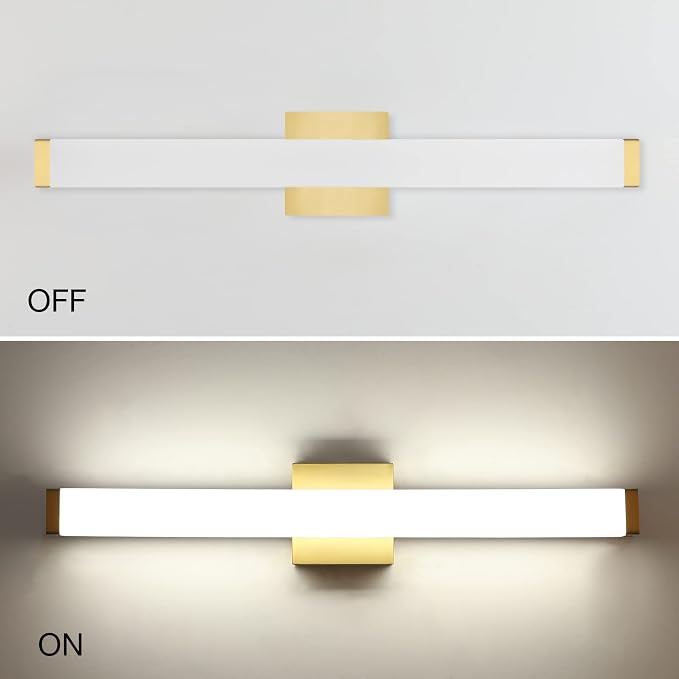 Bathroom Vanity Light Brushed Nickel Square LED 24 inch 14W 4000K Natural White - Image 3