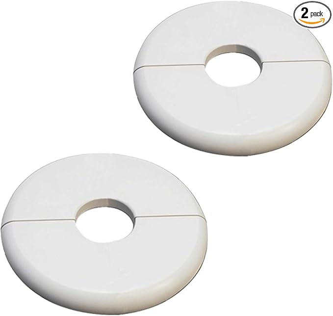 2 Pack Wall Split Flange for 0.87 Inch/22mm OD Pipe ABS Escutcheon Plate by Unknown