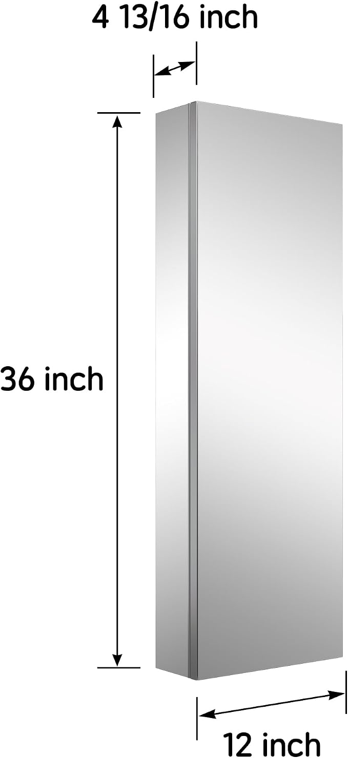 Medicine Cabinet 12" x 36", Bathroom Medicine Cabinet - Image 2