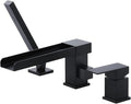 Waterfall Roman Tub Filler Faucet, Deck Mount Bathtub Filler by ALEASHA