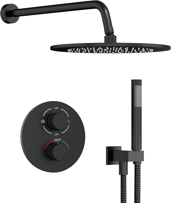 Gabrylly Thermostatic Shower Faucet Set, All Metal Shower System by GABRYLLY