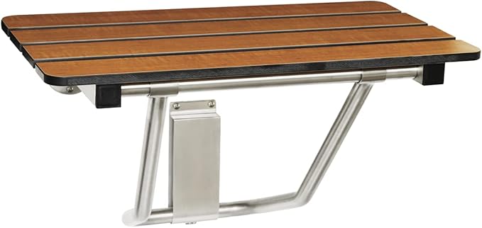 Seachrome 18-inch x 15-inch in ADA Folding Wall Mount Bathroom Shower Seat Bench by Seachrome