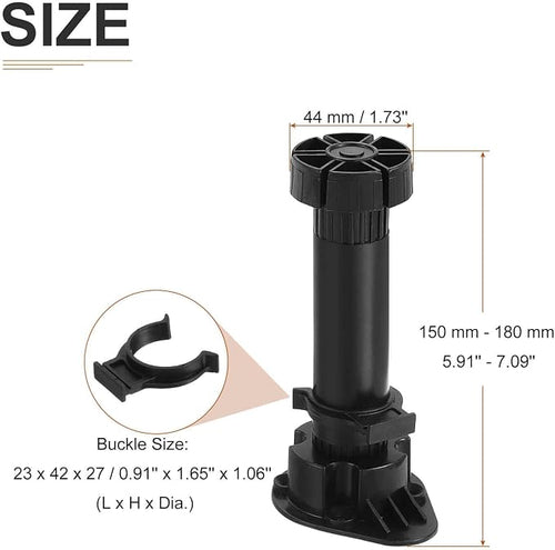 150x44mm Adjustable Leveling Feet - Image 2