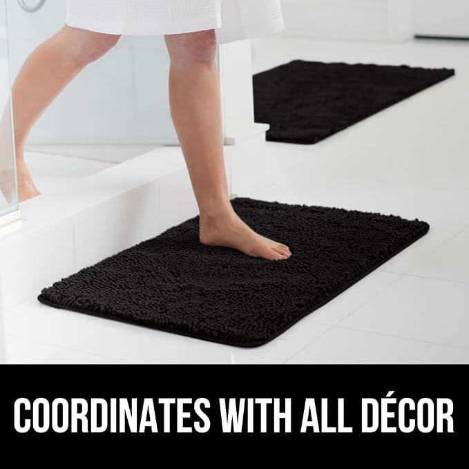 GORILLA GRIP Bath Rug Mat 30x20, Thick Soft Absorbent Chenille, Quick Dry - Image 9