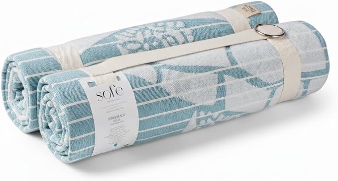 SOFE H&L | LINVIA Foutah Quick Dry Beach Towel Pack of 2 CARETTA - Image 3