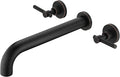 SUMERAIN Two Handle Wall Mount Tub Faucet Oil Rubbed Bronze Bathtub Faucet Set by SUMERAINFAUCETS