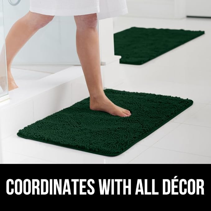 GORILLA GRIP Bath Rug Mat 30x20, Soft Absorbent Chenille, Quick Dry Microfiber - Image 9