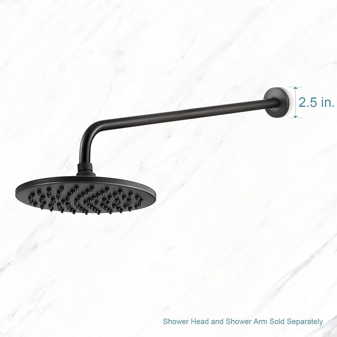 OFFO Shower Arm with Flange, 24 in Oil Rubbed Bronze Wall Mount Replacement - Image 5