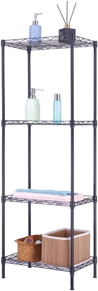 4 Tier Storage Racks Shelving, Heavy Steel Pantry Shelves, Adjustable Wire - Image 8