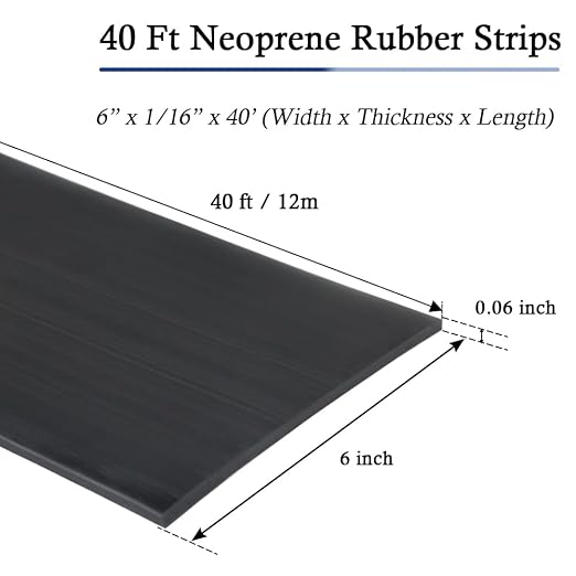 Neoprene Rubber Strips Self Adhesive Solid Rubber Sheets, Rolls & Strips - Image 6