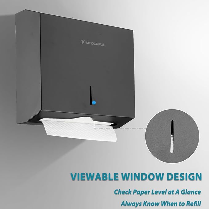 Paper Towel Dispenser Wall Mount: Large Capacity Commercial Paper Towel Holder - Image 2