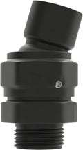 HammerHead Showers® Solid Metal Shower Head Swivel Ball Adapter, Matte Black | by HammerHeadShowers