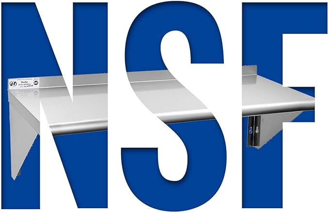 Hally Stainless Steel Shelf 14 x 48 Inches, 350 lb, Commercial Wall Mount - Image 4