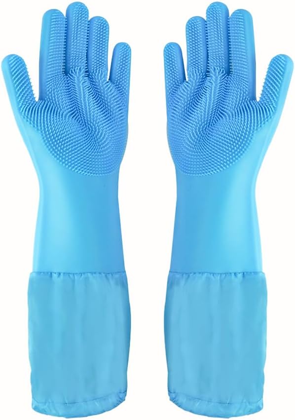 Pet Grooming Gloves Pet Hair Remover Cat, Dog Washing Gloves Silicone Heat by 1TO3GO
