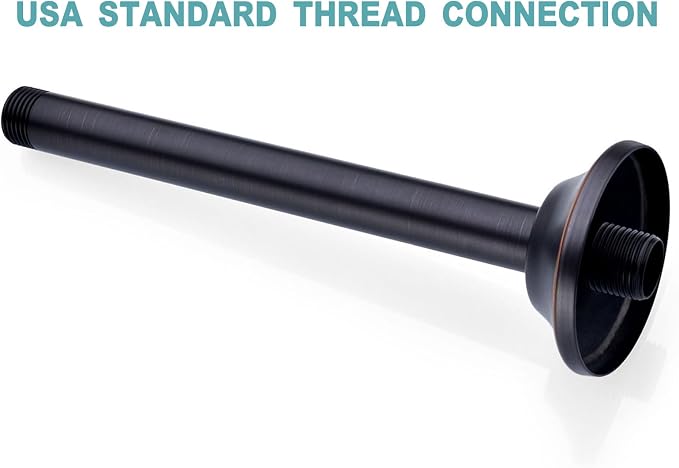 BESTILL 8 Inch Ceiling Mount Rain Shower Head Arm and Flange, Oil Rubbed Bronze - Image 6