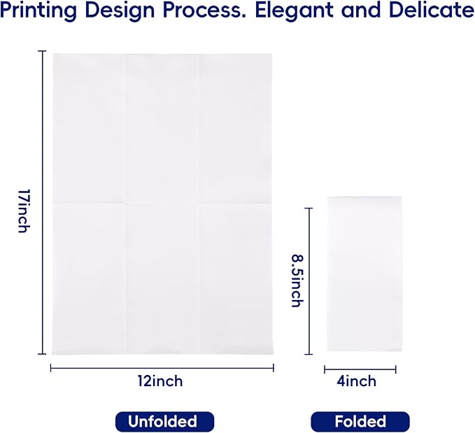 100 Count Disposable Hand Towels, Linen Feel Bathroom Hand Napkins, Soft And - Image 3