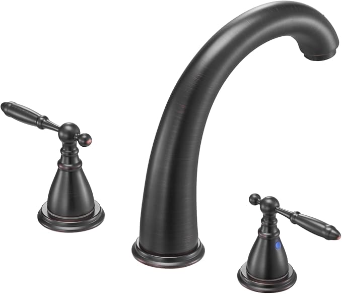 VEVOR Roman Tub Faucet, 3 Hole Waterfall Bathtub Faucet, Gooseneck Bath Tubs - Image 9