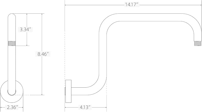 Shower Extension Arm, S shaped shower arm - Image 5