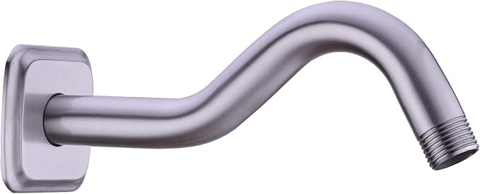 TRUSTMI Angled Shower Arm with Flange, 8-Inches Curved Stainless Steel Extension by TRUSTMI