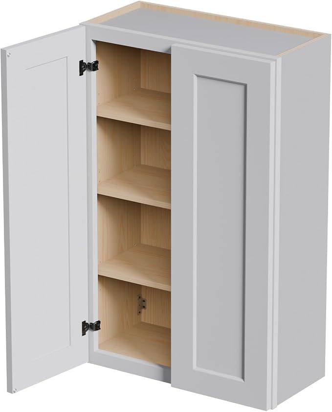 27 Inch Medicine Cabinet Wall Mounted, Solid Wood Over The Toilet Storage - Image 4