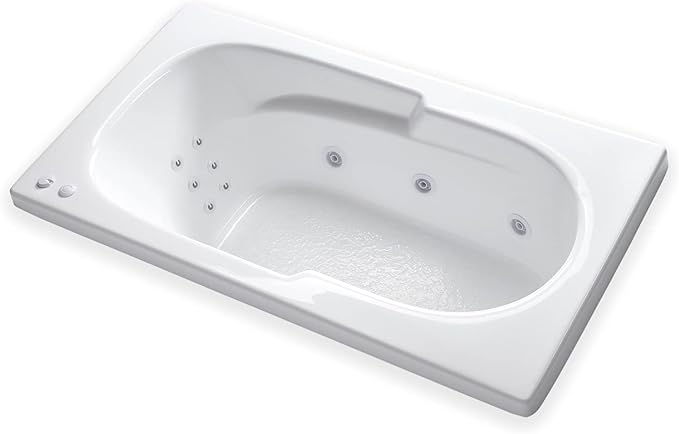Carver Tubs - AR6032 - Modern Acrylic Fiberglass Whirlpool Tub Water Massage - Image 3
