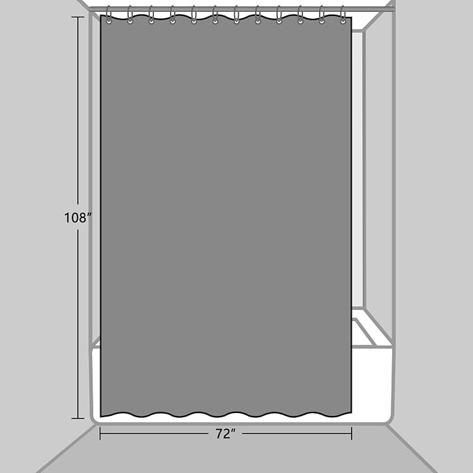 EurCross 72 x 108 inch Extra Long Clear Shower Curtain Liner - Image 6