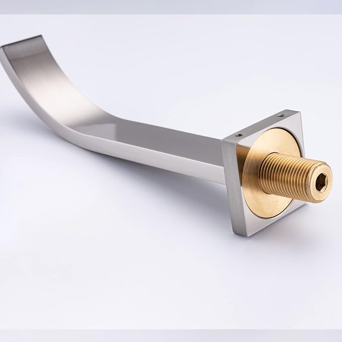 Brass Wall Faucet Brushed Nickel Wall Mounted Bathroom Faucet, Wall Mount - Image 8