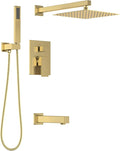 Lava Odoro Modern 3-Setting Square Shower and Tub Faucet Set by LavaOdoro