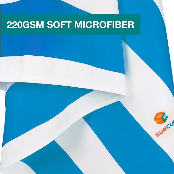 SUN CUBE Microfiber Beach Towel, Quick Dry Sand Free Beach Towel, Lightweight - Image 7