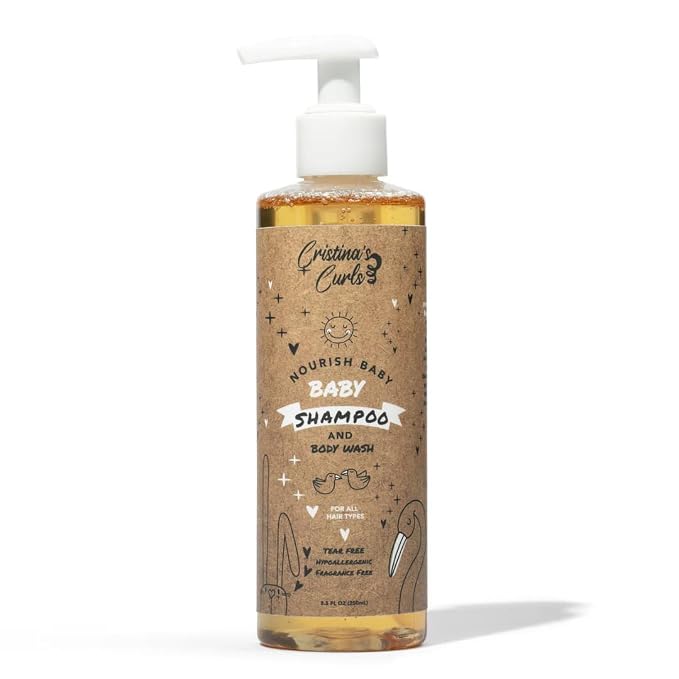 Cristina's Curls Baby Shampoo & Body Wash – Gentle Low-Foam Head-To-Toe Clean by CristinasCurls