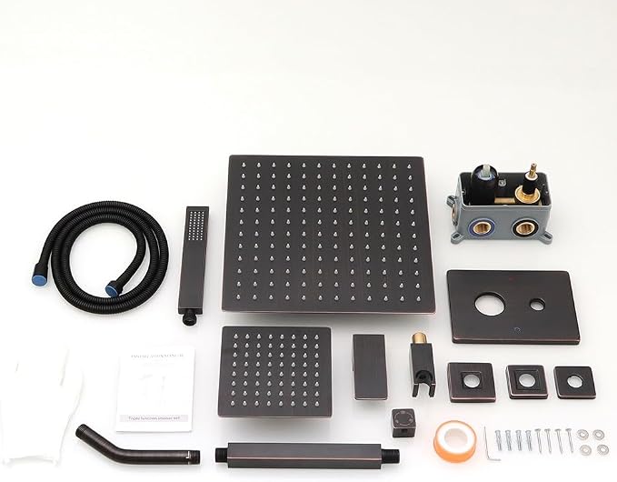Shower Faucet Set Oil Rubbed Bronze Shower System, Knob Switch Diverter Shower - Image 7