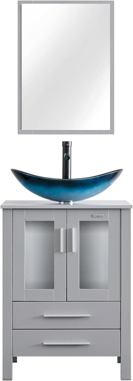 eclife 24" Modern Bathroom Vanity Sink Combo Freestanding Cabinet by eclife