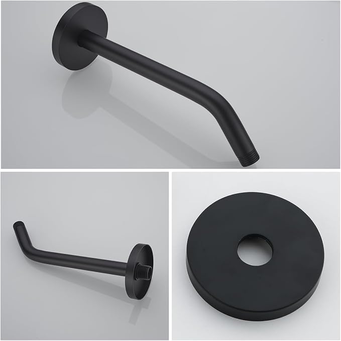 Shower Arm with Flange, Ceiling Mount Replacement Rain Shower Head Straight Arm - Image 7