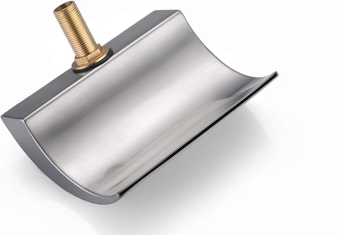 sumerain Roman Tub Faucets Brushed Nickel, Waterfall Spout - Image 9