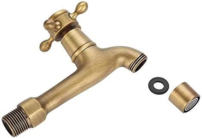 European Style Vintage Wall Mounted Faucet, Solid Brass, Single Cold Water Tap - Image 5