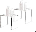 Acrylic 15 Inch Small Stool Set of 2, Seating and Placing Items by GETCK