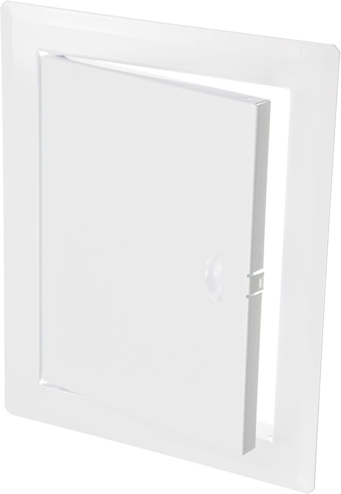 6" x 8" White Metal Access Door. Plumbing, Electricity, Alarm Wall Access Panel by Unknown