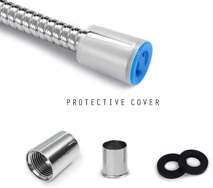 Shower Hose Replacement, 60-inch 304 Stainless Steel Hand Held Shower Hose - Image 3