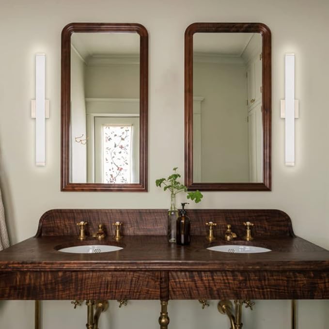 Bathroom Vanity Light Brushed Nickel Square LED 33.5inch 18W 4000K Natural - Image 5