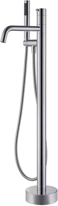 Freestanding Bathtub Faucet Floor Mount Tub Filler Chrome Brass Single Handle by ArtiquaSanitaryWare