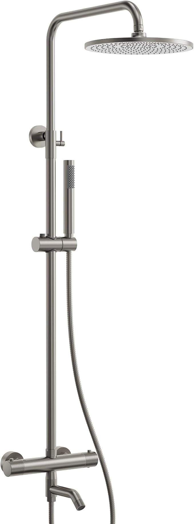 Exposed Shower System with Tub Spout, EVERSTEIN 10 inch High Pressure Shower by EVERSTEIN