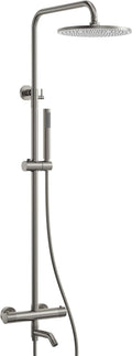 Exposed Shower System with Tub Spout, EVERSTEIN 10 inch High Pressure Shower by EVERSTEIN