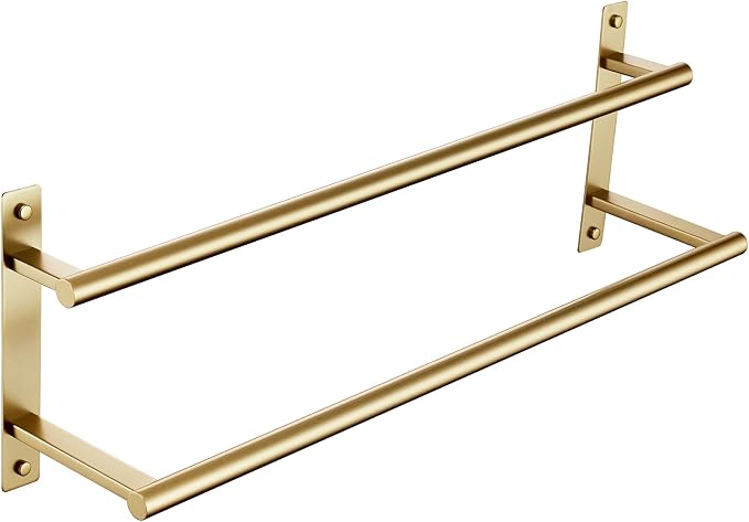 KOKOSIRI 20 Inch Bathroom Towel Racks Double Towel Bar Bath Towel Holder Towel by KOKOSIRI