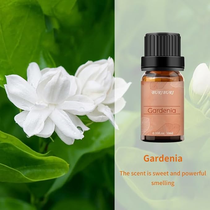 BURIBURI Jasmine Oil and Gardenia Essential Oils Gift Set, 100% Pure, Organic - Image 2