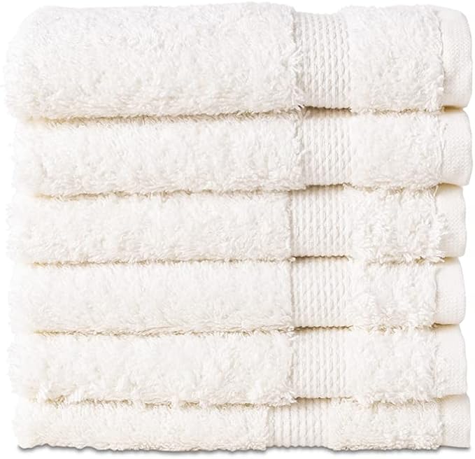 Hencely Premium 6-Pack Washcloths 12x12 Inches Soft Turkish Cotton High by HENCELY