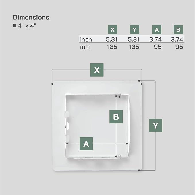 Vent Systems 4'' x 4'' Inch White Metal Access Panel - Image 2