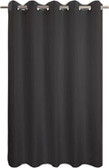 River Dream No Hook Hotel Cloth Black Shower Curtain Microfiber Waterproof by RiverDream